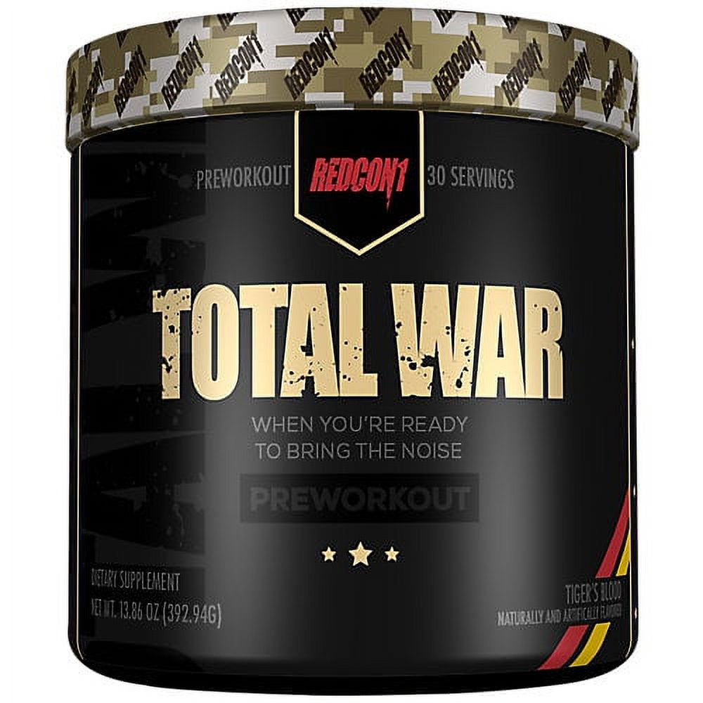 Redcon1 Total War Pre-Workout Powder, Tiger'S Blood, 13.86 Oz (30 Servings)