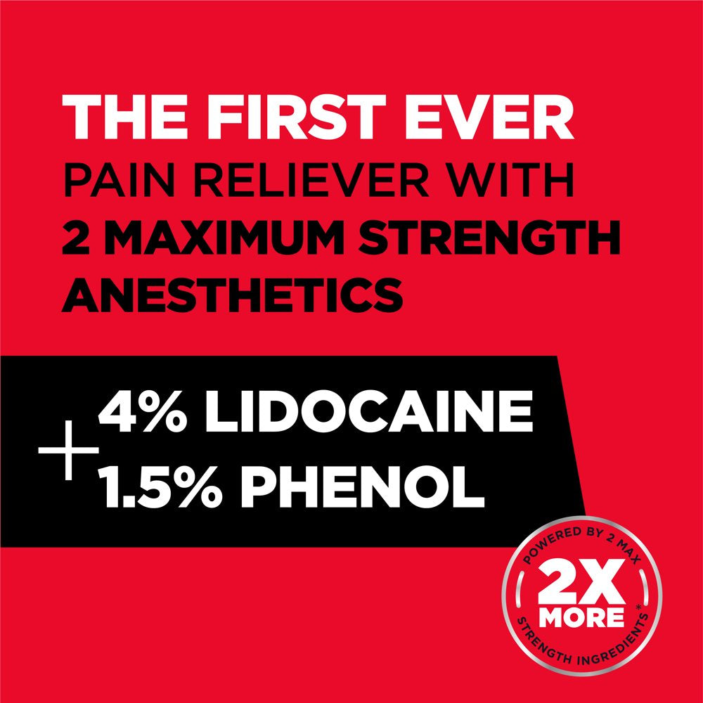 Absorbine Jr. Pro No-Mess Lidocaine Roll-On, Maximum Strength Numbing Pain Relief with Phenol for Fast-Acting Relief of Nerve Pain, Muscle Aches, and Joint Discomfort, 2.5 Oz.