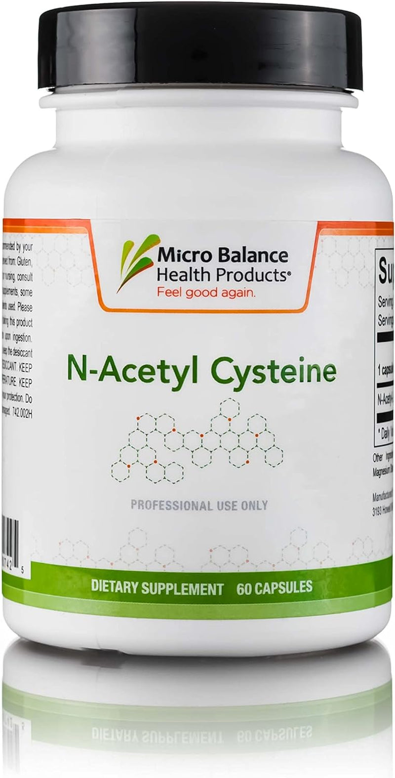 Micro Balance N-Acetyl Cysteine Amino Acid Supplement for Respiratory and Immune Support, Liver, and Antioxidants* | 60 Capsules