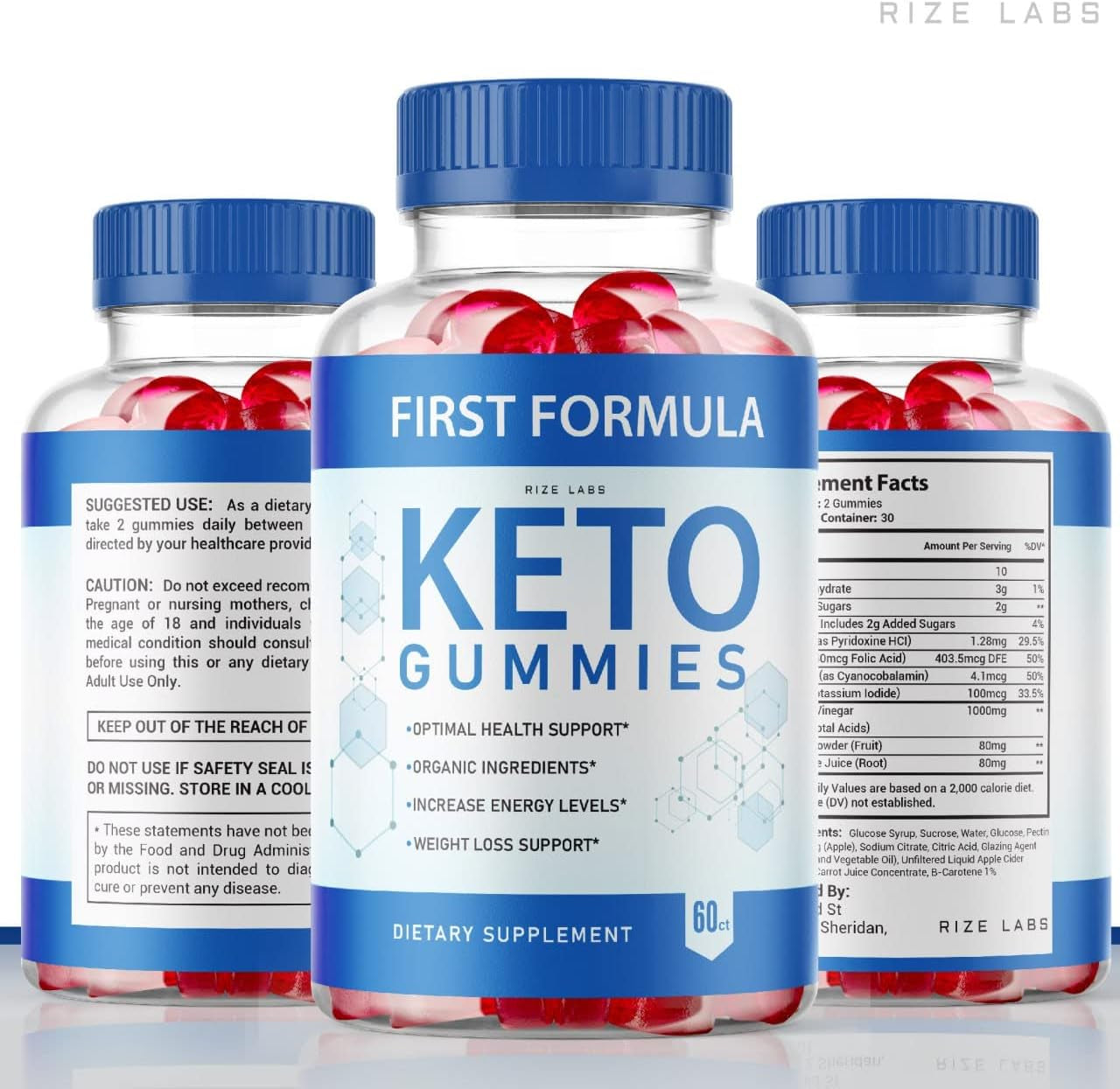 (5 Pack) First Formula Keto ACV Gummies Apple Cider Vinegar Advanced Formula Gummies (300 Gummies)