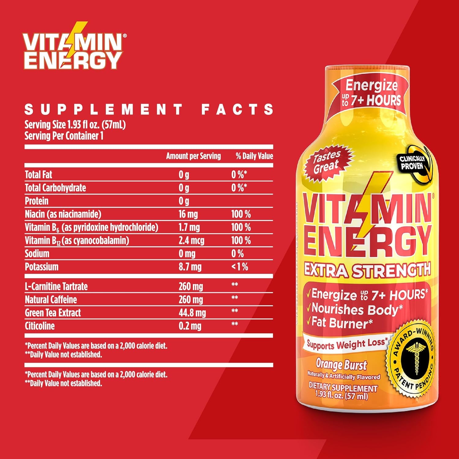 Vitamin Energy Pre-Workout and Extra Strength Energy Drink Shot Bundle