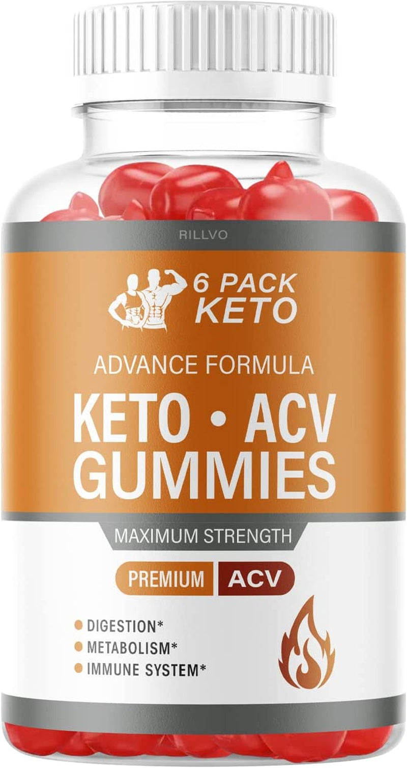 (1 Bottle) 6 Pack Keto ACV Gummies Advanced Formula 6 Pack Keto Gummies (60 Gummies)