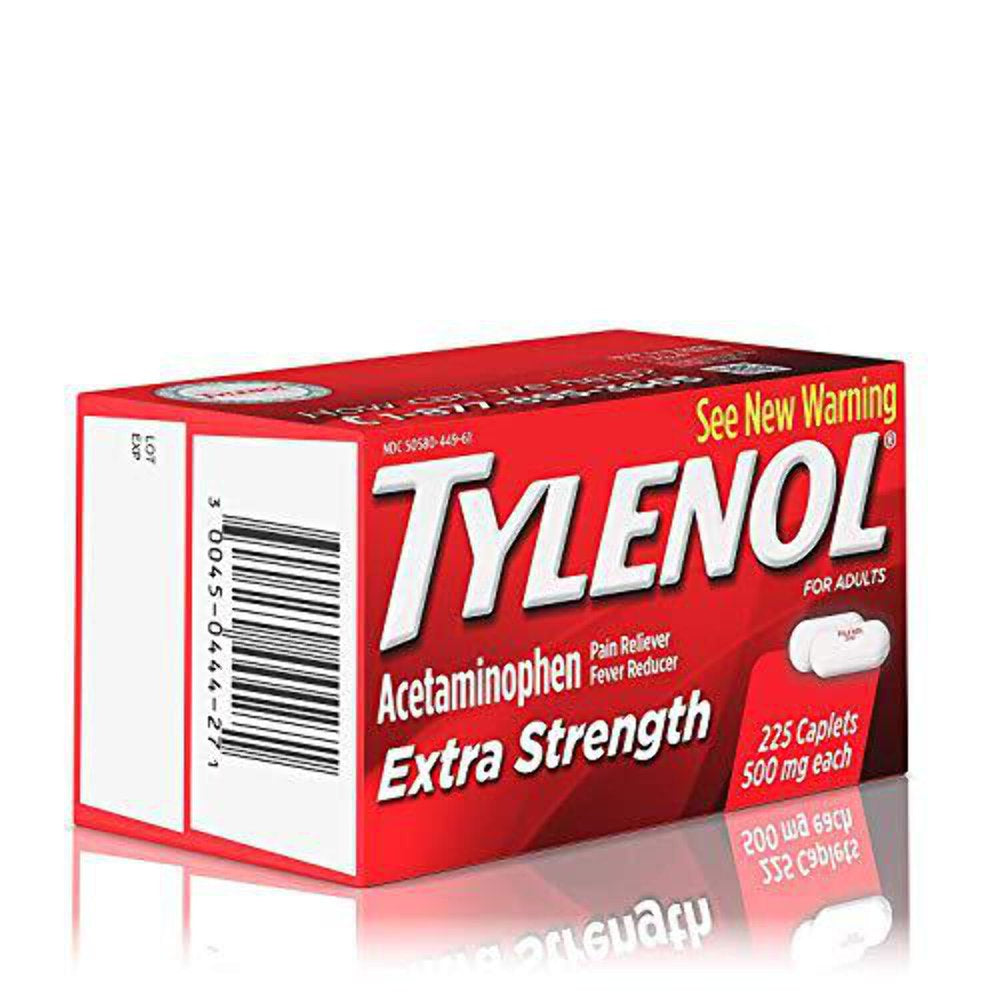 Tylenol Extra Strength Caplets with 500 Mg Acetaminophen, 225 Ct