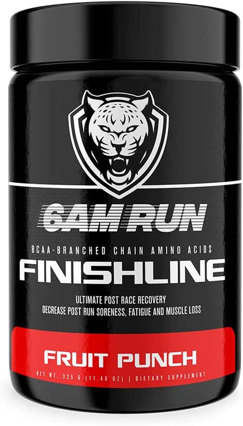 6AM Run Finishline - BCAA Powder Amino Energy - Post Run Recovery Drink - Branch Chain Amino Acids Powder - Heal and Recovery Powder - Keto Post Workout Powder (Fruit Punch, Full Bottle)