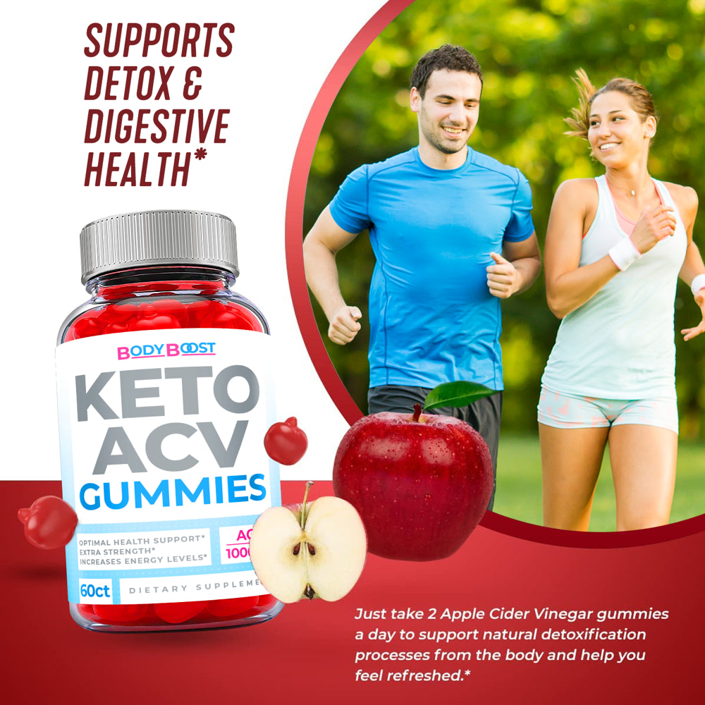 (1 Pack) Body Boost Keto ACV Gummies - Supplement for Weight Loss - Energy & Focus Boosting Dietary Supplements for Weight Management & Metabolism - Fat Burn - 60 Gummies