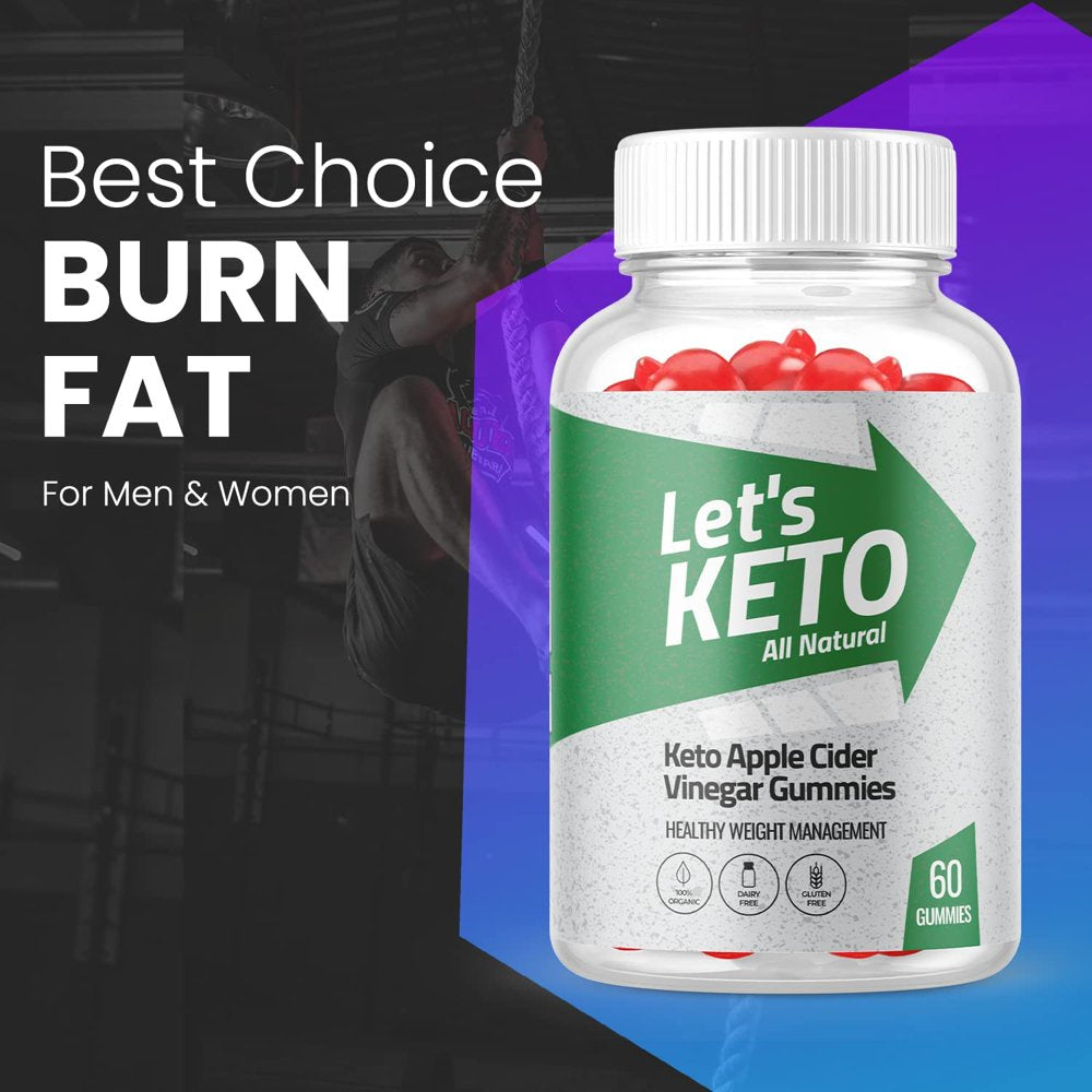 (1 Pack) Let'S Keto ACV Gummies - Supplement for Weight Loss - Energy & Focus Boosting Dietary Supplements for Weight Management & Metabolism - Fat Burn - 60 Gummies