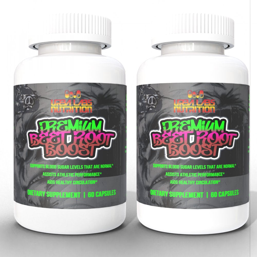 Urbalabs 2 Pack Premium Beetroot Boost Super Beets Supplement Natural Nitric Oxide Booster