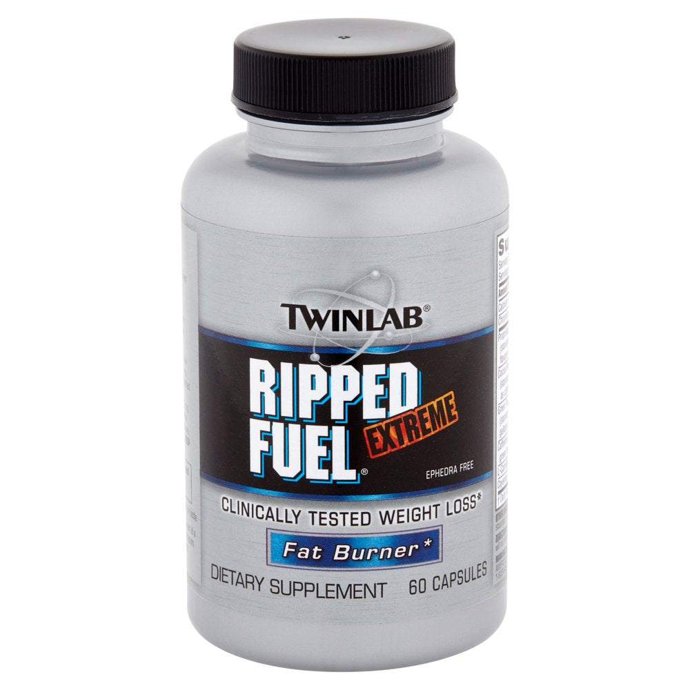 Twinlab Ripped Fuel Extreme Ephedra Free Weight Loss Supplement, Dietary Supplements, 220 Mg Caffeine, 60 Count