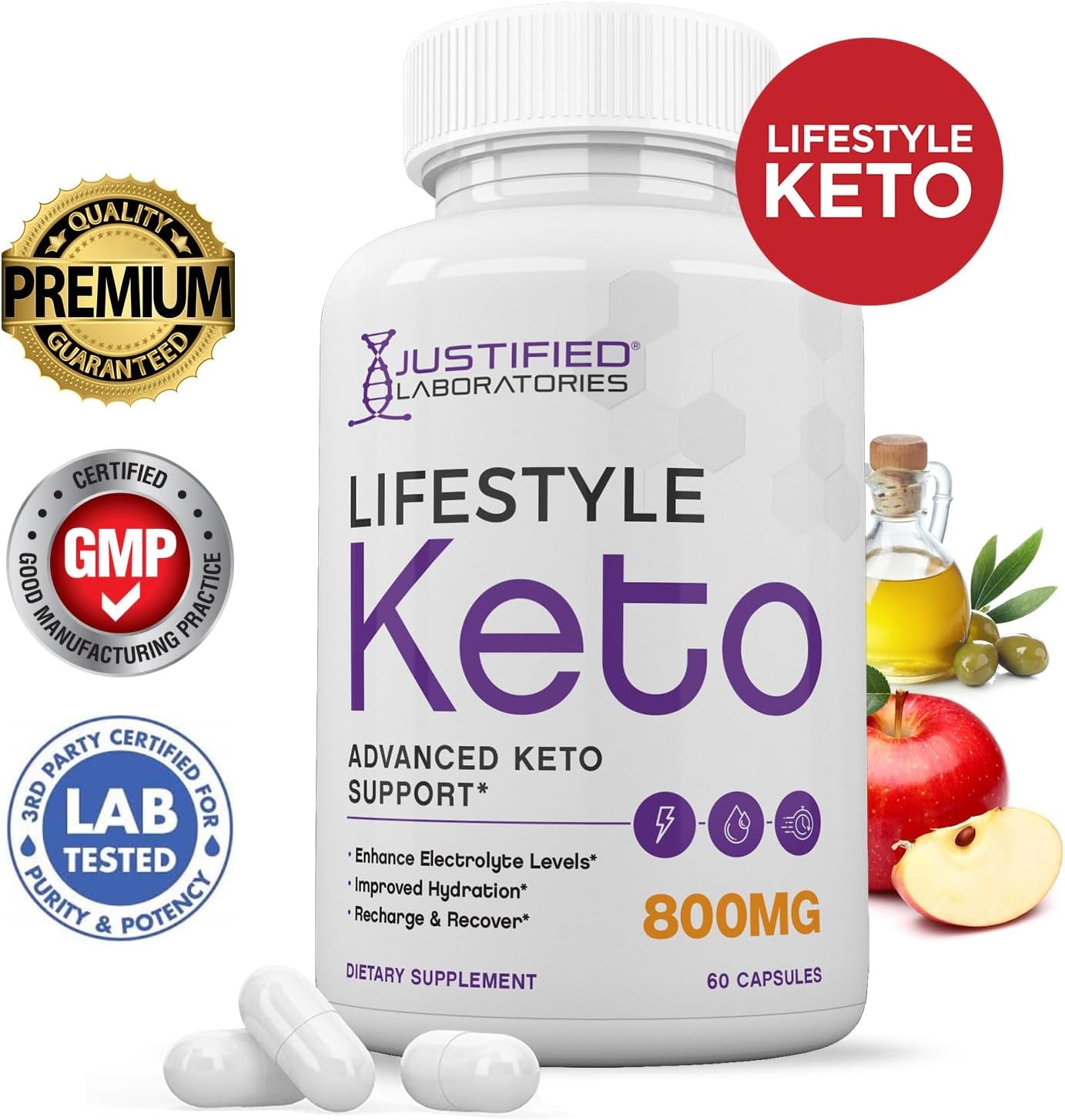 (3 Pack) Lifestyle Keto Pills 800MG Includes Patented Gobhb® Exogenous Ketones Advanced Ketosis Support for Men Women 180 Capsules