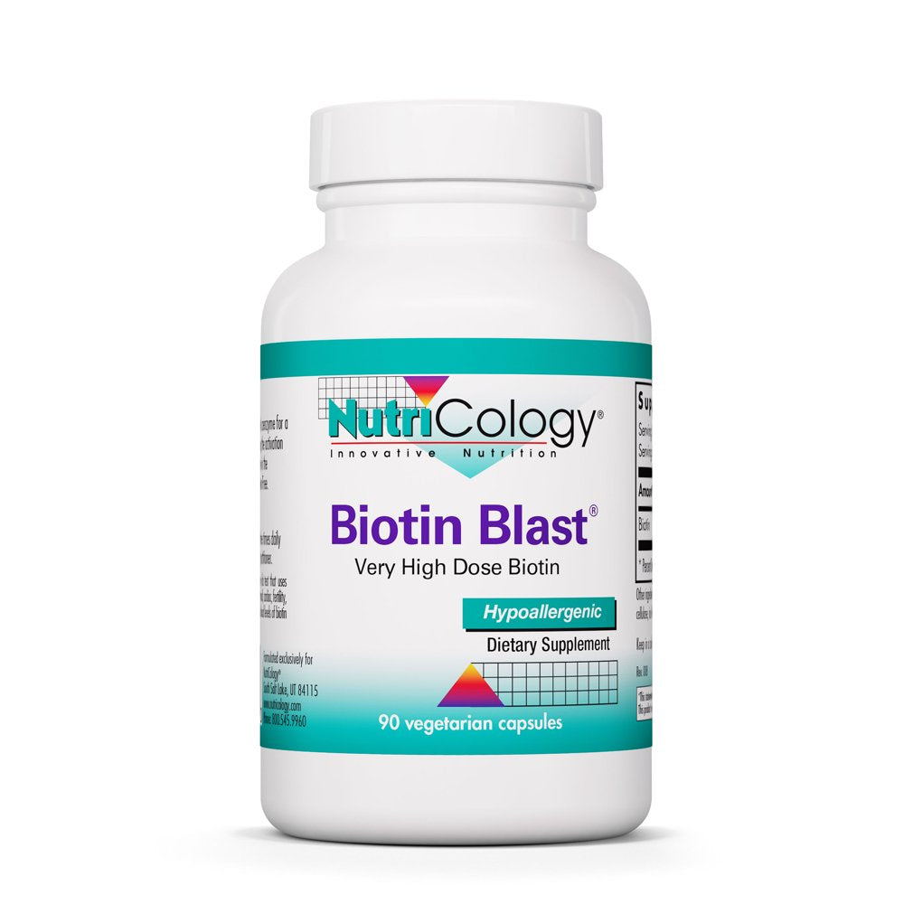 Nutricology Biotin Blast - Myelination Support, Brain, Nerves - 90 Vegetarian Capsules