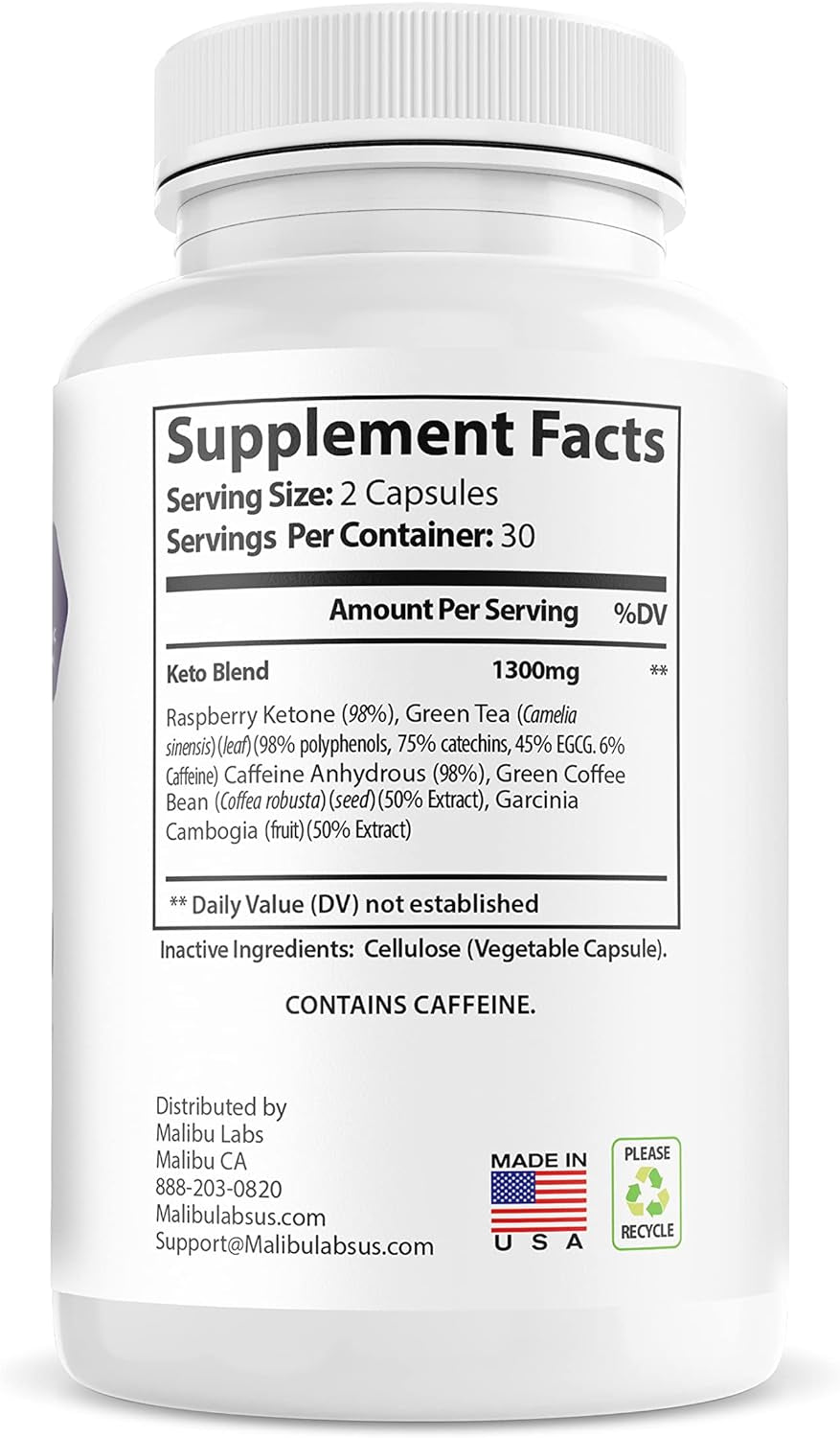 (Official) Optimal Max Keto, Advanced Formula 1300 MG, Made in the USA, (2 Bottle Pack), 60 Day Supply