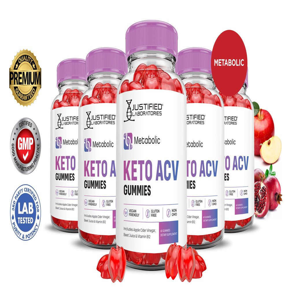 (5 Pack) Metabolic Keto ACV Gummies 1000MG Dietary Supplement 300 Gummys