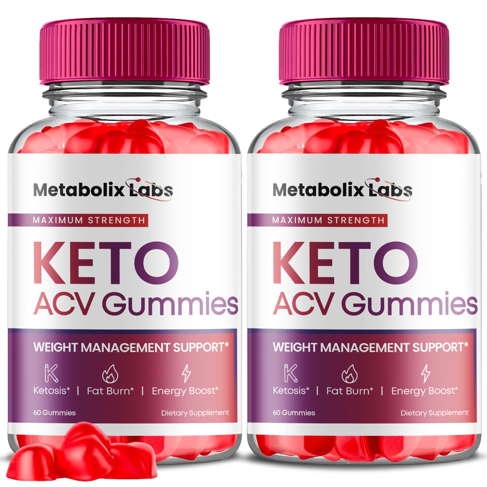 (2 Pack) Metabolix Labs Keto ACV Gummies - Supplement for Weight Loss - Energy & Focus Boosting Dietary Supplements for Weight Management & Metabolism - Fat Burn - 120 Gummies