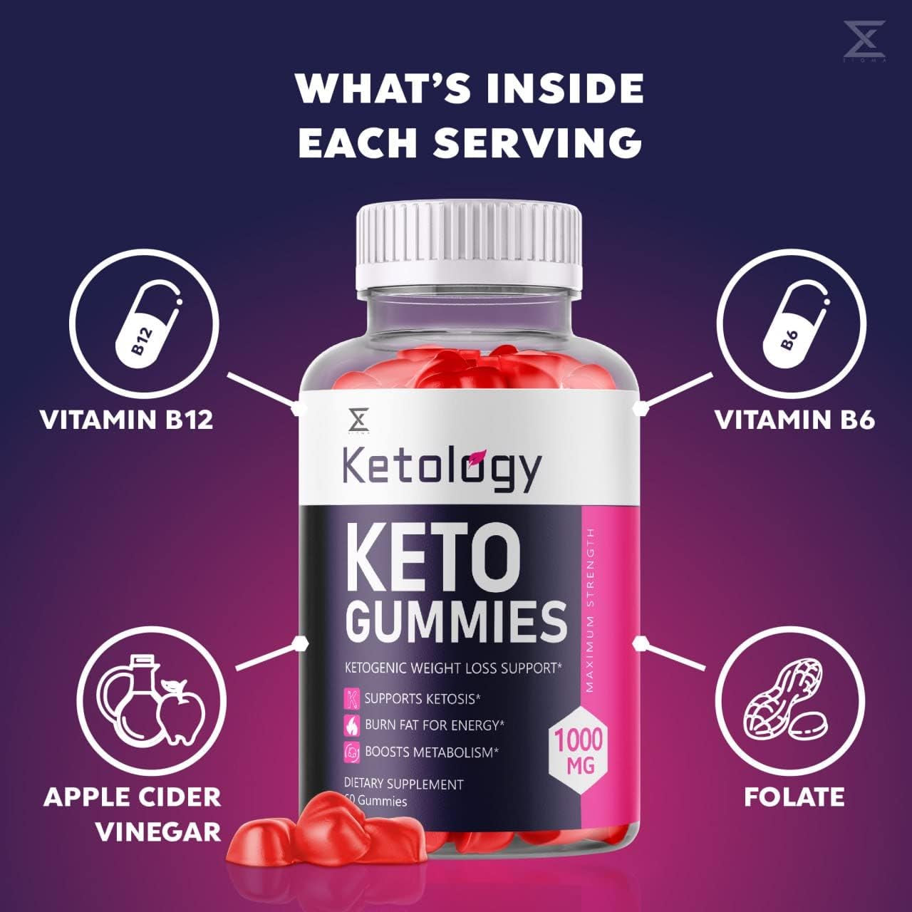 (3 Pack) Ketology Keto Gummies Extra Strength Ketology Keto ACV Gummies Apple Cider Vinegar Advanced Weight Loss Ketology Men Women Organic Support Gomitas Supplement Keto plus ACV Vegan (180 Gummies)