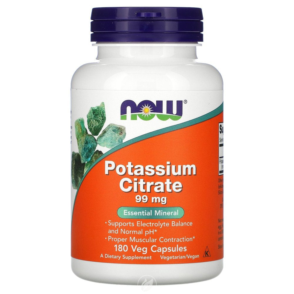 Now Foods Potassium Citrate 99 Mg - 180 Capsles, Pack of 2