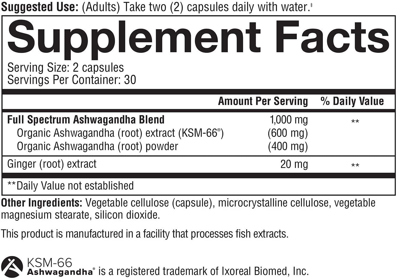 YOUTHEORY, ASHWAGANDHA 60 CT