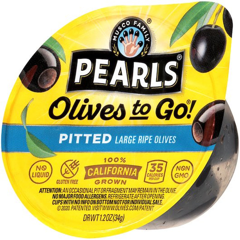 (Price/Case)Pearls Olives to Go Black Ripe Olive Cups, 1.2 Ounces, 8 per Case