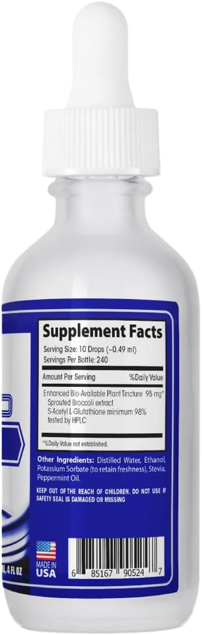 ABCOCID S-Acetyl L-Glutathione 95 Mg, 4 Oz Liquid, 240 Servings, Made in USA, Quick Absorption, Quality Potent Ingredients, Non-Gmo, GMP Certified, Cruelty-Free Products