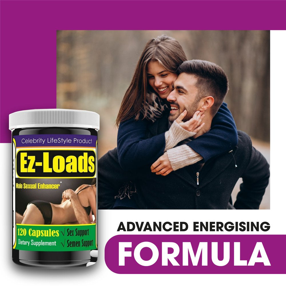 Ez Loads Testosterone Booster for Men, Male Enhancing Supplement 120 Count by Celebrity Lifestyle