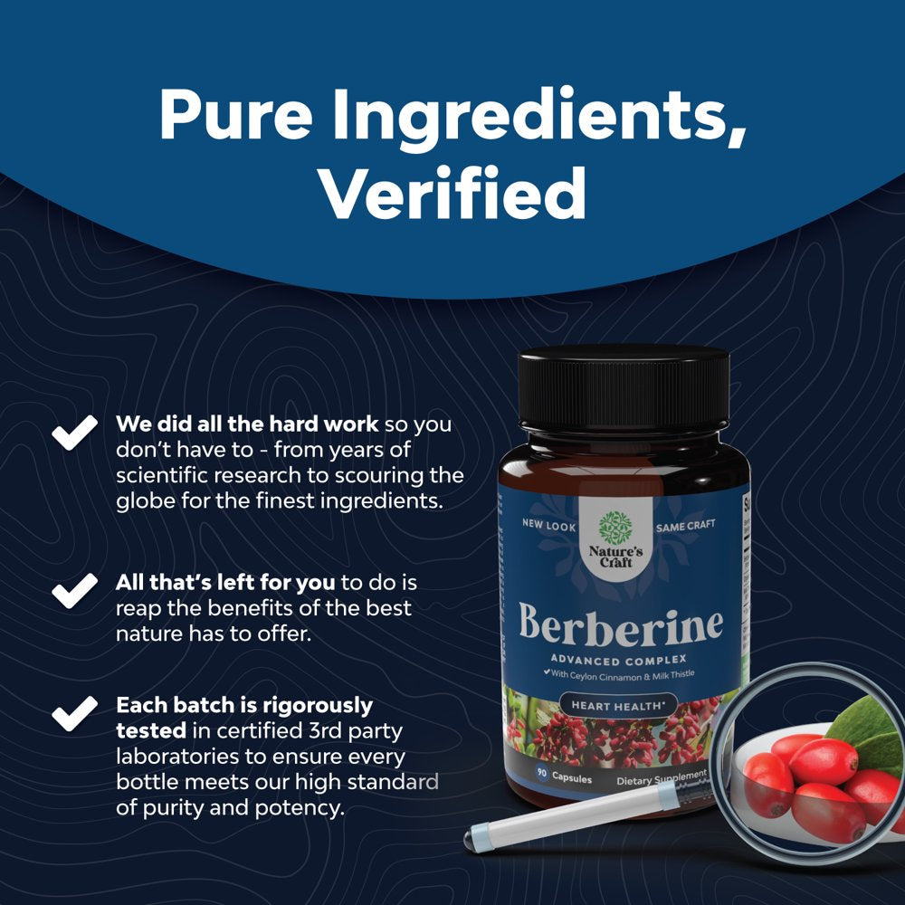 Balancing Berberine plus 1200Mg Complex per Serving - Antioxidant Berberine with Ceylon Cinnamon plus Silymarin Milk Thistle Extract - Active PK for Heart Health and Sugar Support 90 Veggie Capsules