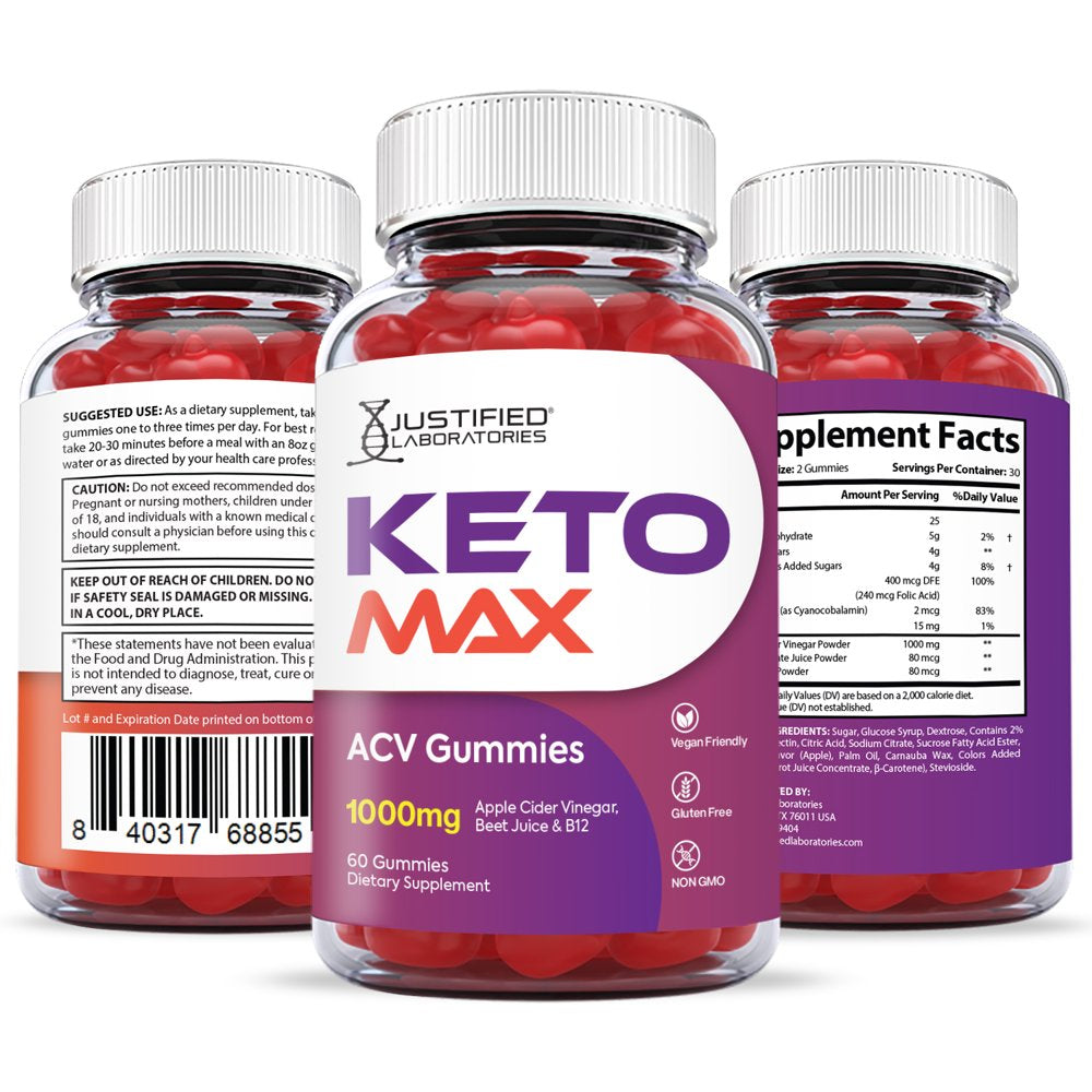 (10 Pack) Keto Max ACV Gummies 1000MG Dietary Supplement 600 Gummys