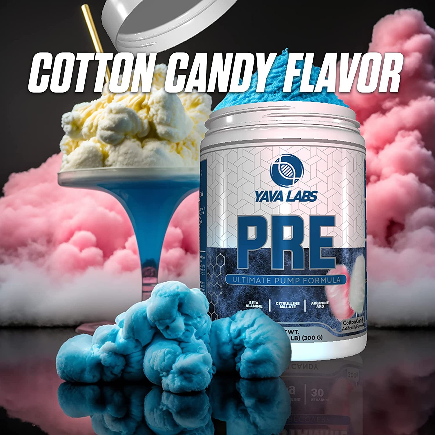 Yava Labs PRE Workout Ultimate Pump Formula (Cotton Candy)