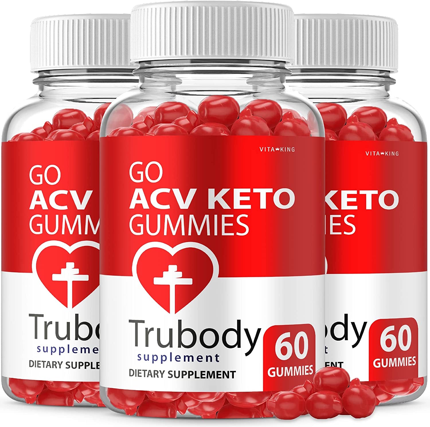 Vitaking (3 Pack) Trubody ACV Keto Gummies Trubody Go ACV Keto Gummies Trubody Keto Gummies Trubody ACV plus Gummies (180 Gummies)