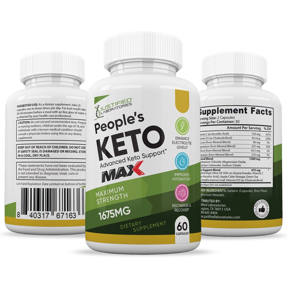 (10 Pack) Peoples Keto ACV MAX Pills 1675Mg Alternative to Gummies Dietary Supplement 600 Capsules