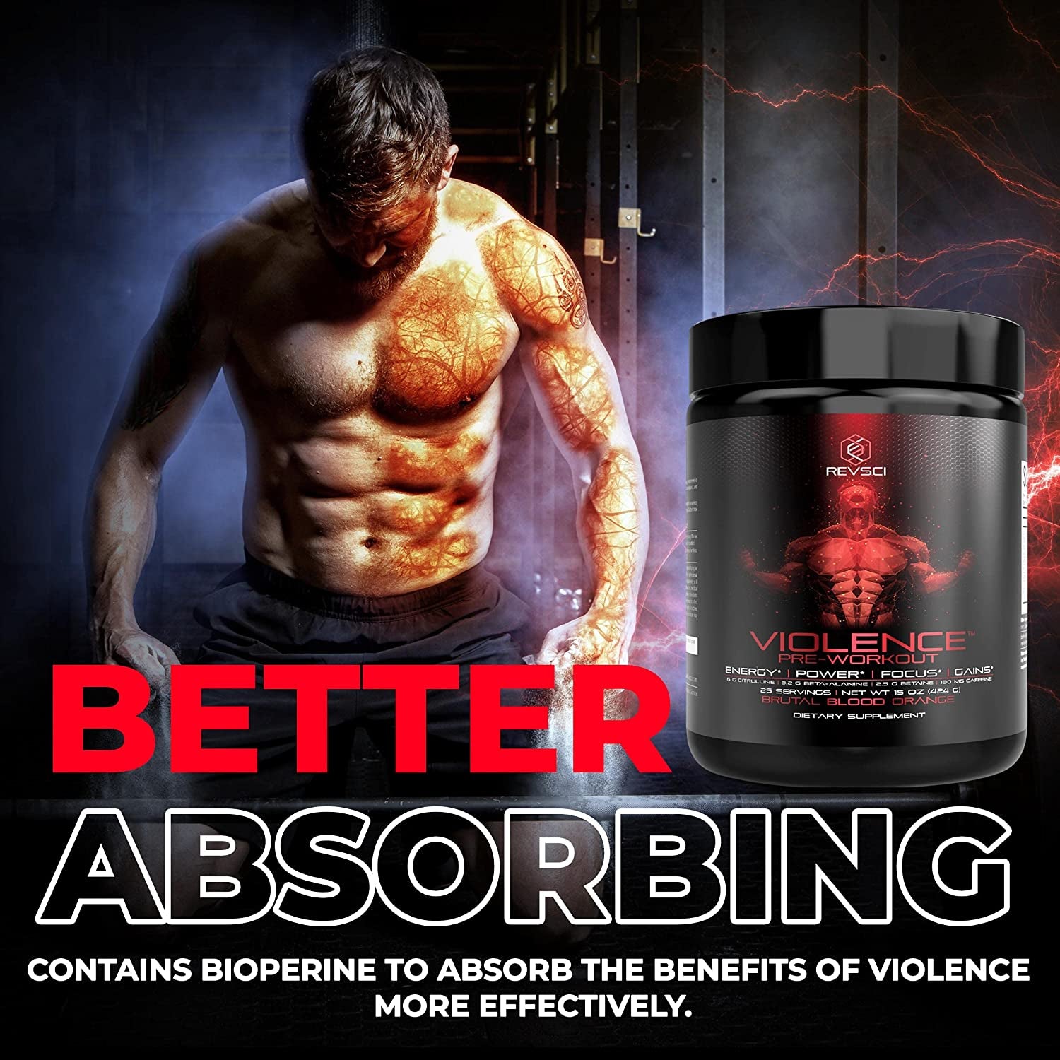 Violence Pre Workout Powder for Men - Precision Dosed Preworkout for Men & Women - Pump Pre Workout Men Keto Energy Drink Powder - 180Mg Natural Caffeine, L Citrulline Malate, Beta Alanine Powder