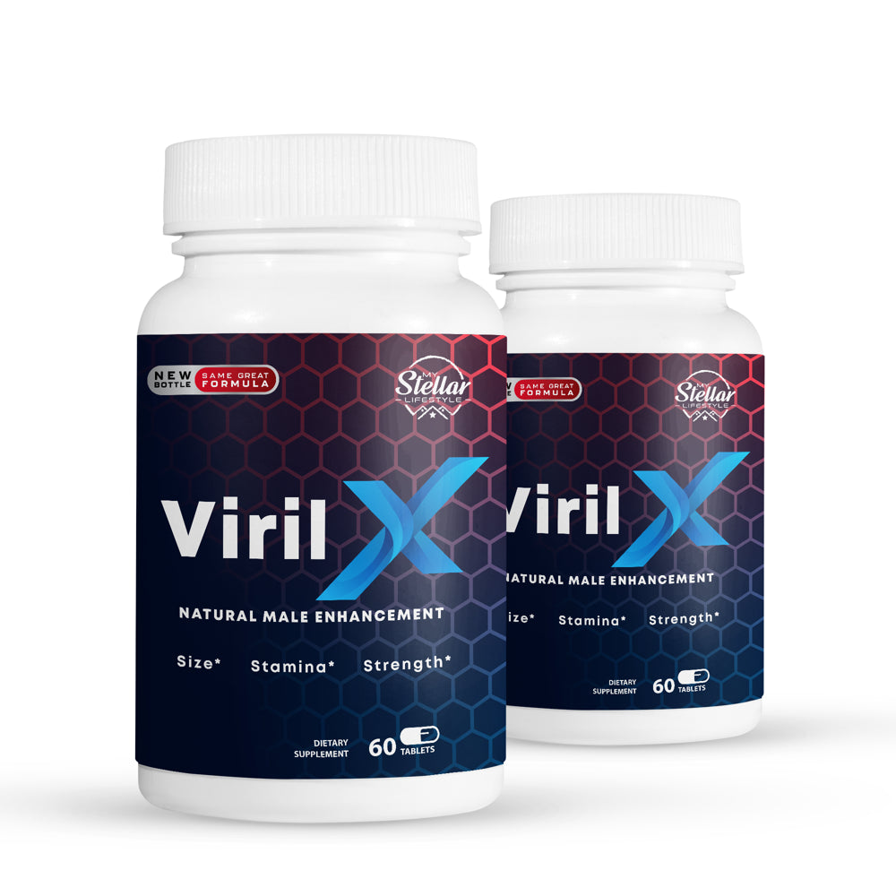 2 Pack Viril X, Performance Booster for Men, Increases Blood Flow & Stamina-60 Tablets X2