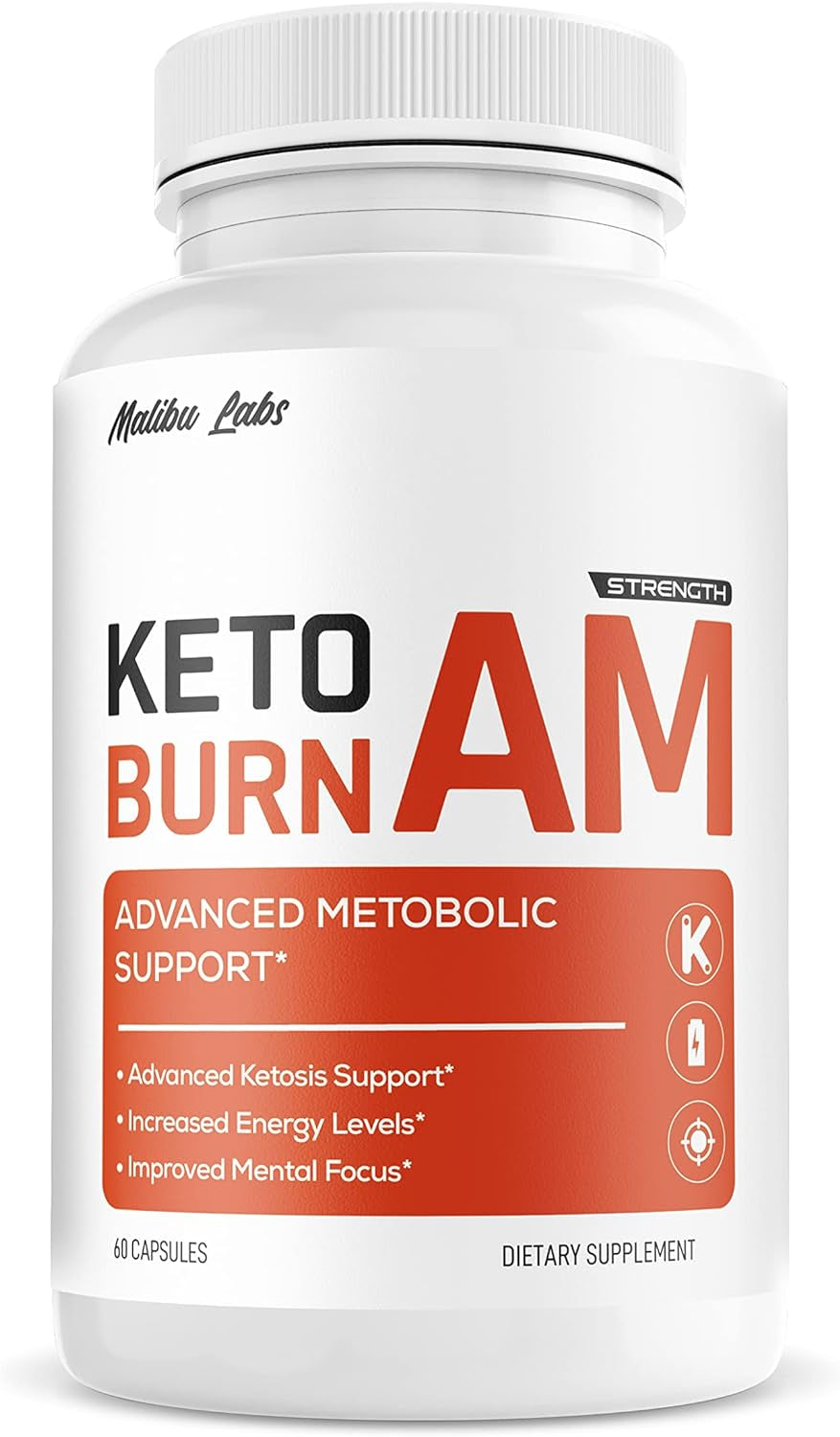 (1 Month) Keto Burn AM, Strong Advanced Formula 1300Mg, Made in the USA, (1 Bottle), 30 Day Supply