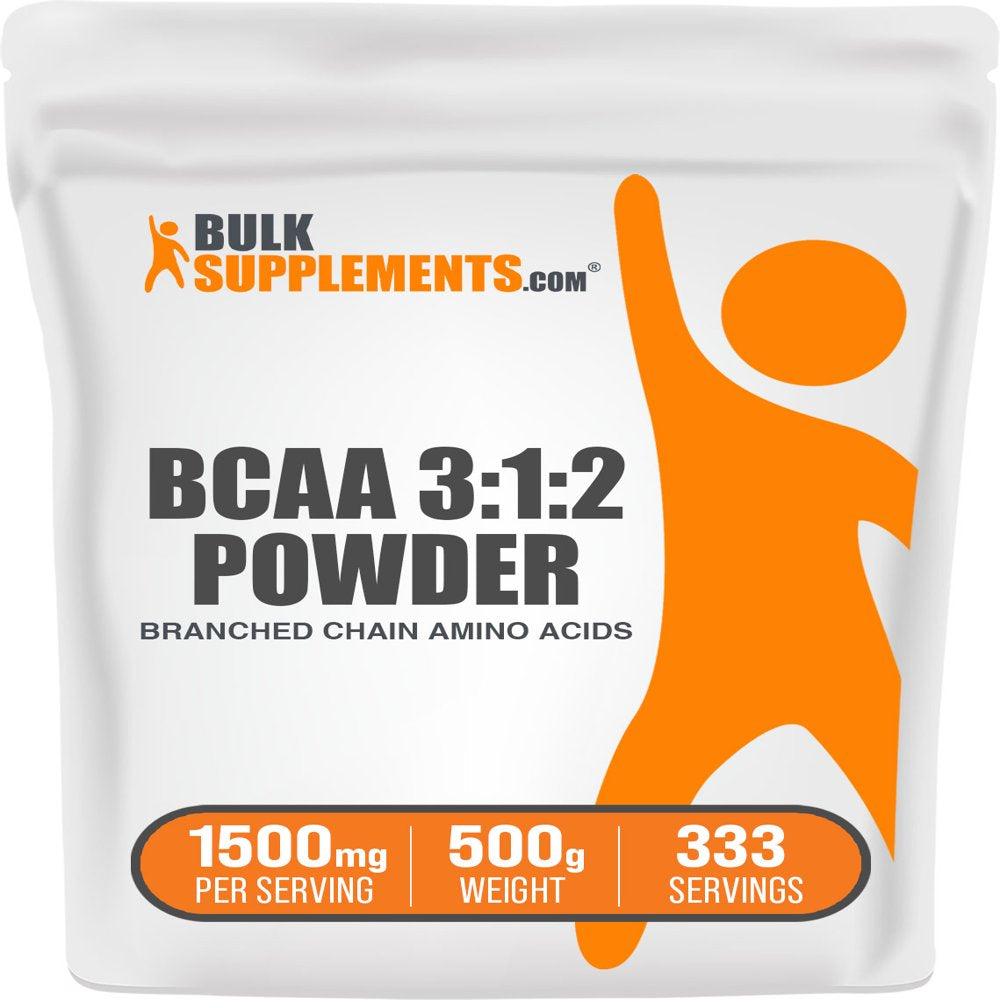 Bulksupplements.Com BCAA 3:1:2 (Branched Chain Amino Acids) Powder - BCAAS Amino Acids - Amino Acids Supplement - Workout Chains (500 Grams)