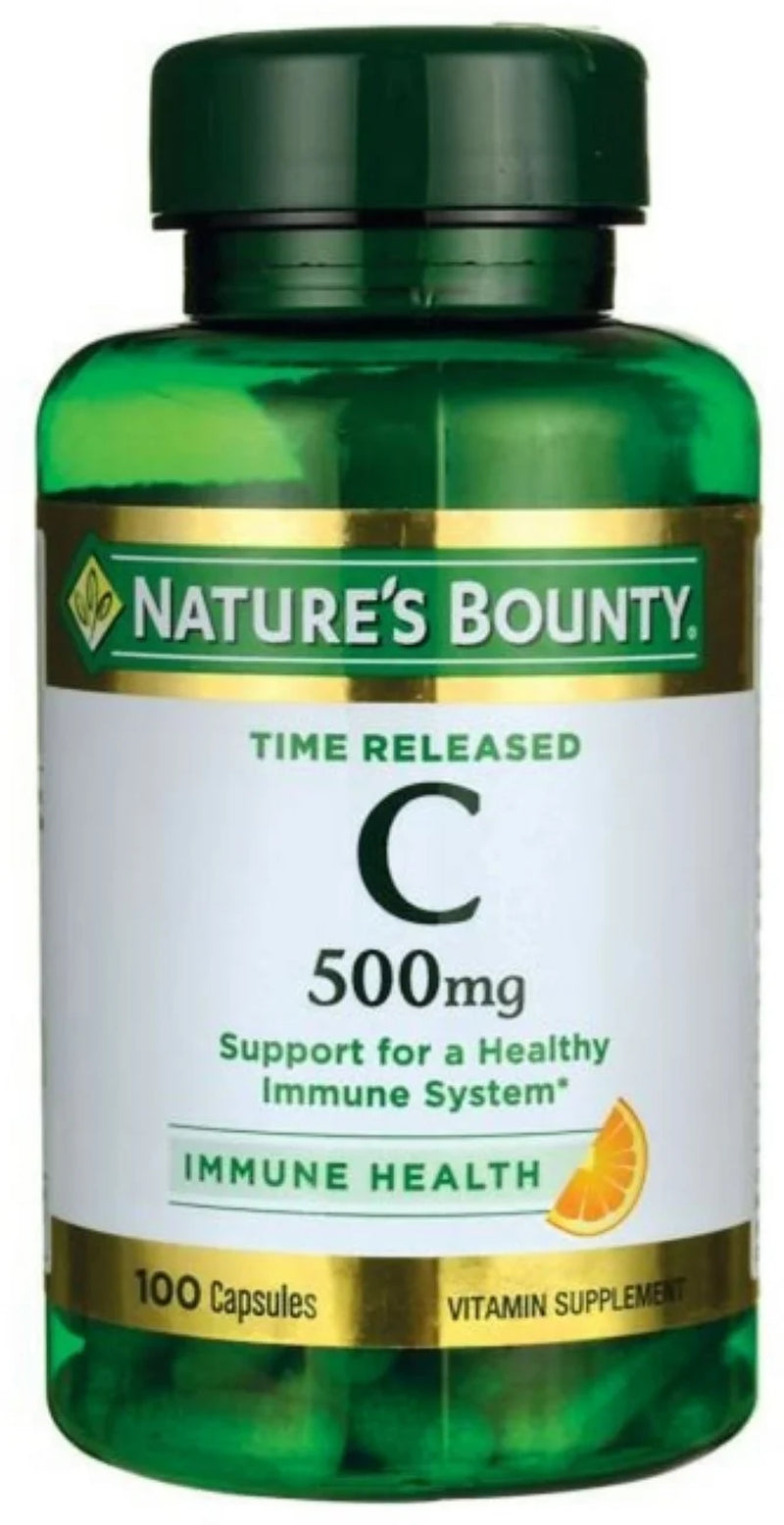 Nature'S Bounty Vitamin C 500 Mg Capsules Time Released 100 Capsules (Pack of 6)