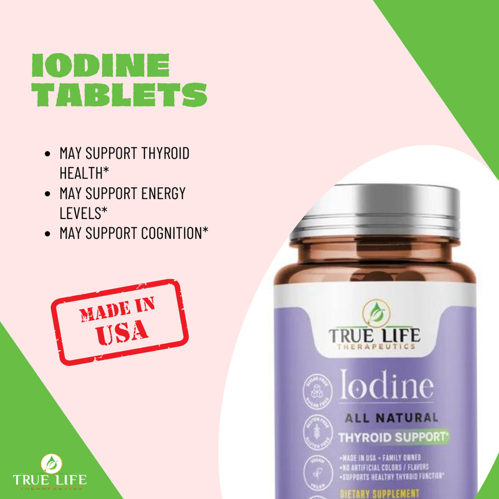 True Life Therapeutics Iodine - Potassium Iodide, 6.25Mg, 90 Tablets, Made in USA