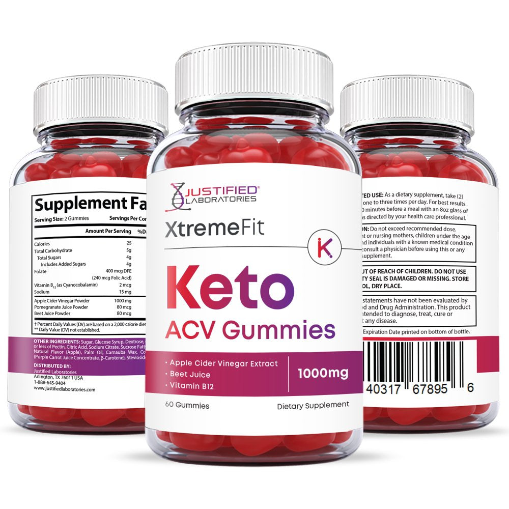 (10 Pack) Xtreme Fit Keto ACV Gummies 1000MG Dietary Supplement 600 Gummys