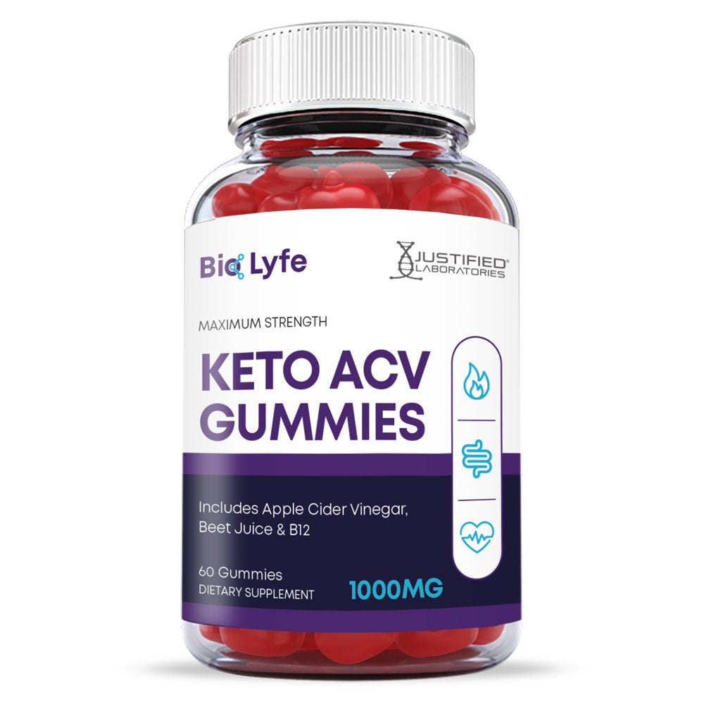 (2 Pack) Bio Lyfe Keto ACV Gummies 1000MG Dietary Supplement 120 Gummys