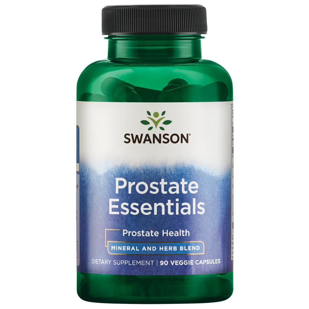 Swanson Prostate Essentials - Mineral and Herbal Supplement Promoting Prostate Health Support - Zinc and Saw Palmetto Formula Aiding Urinary Tract Flow and Bladder Control - (90 Veggie Capsules)