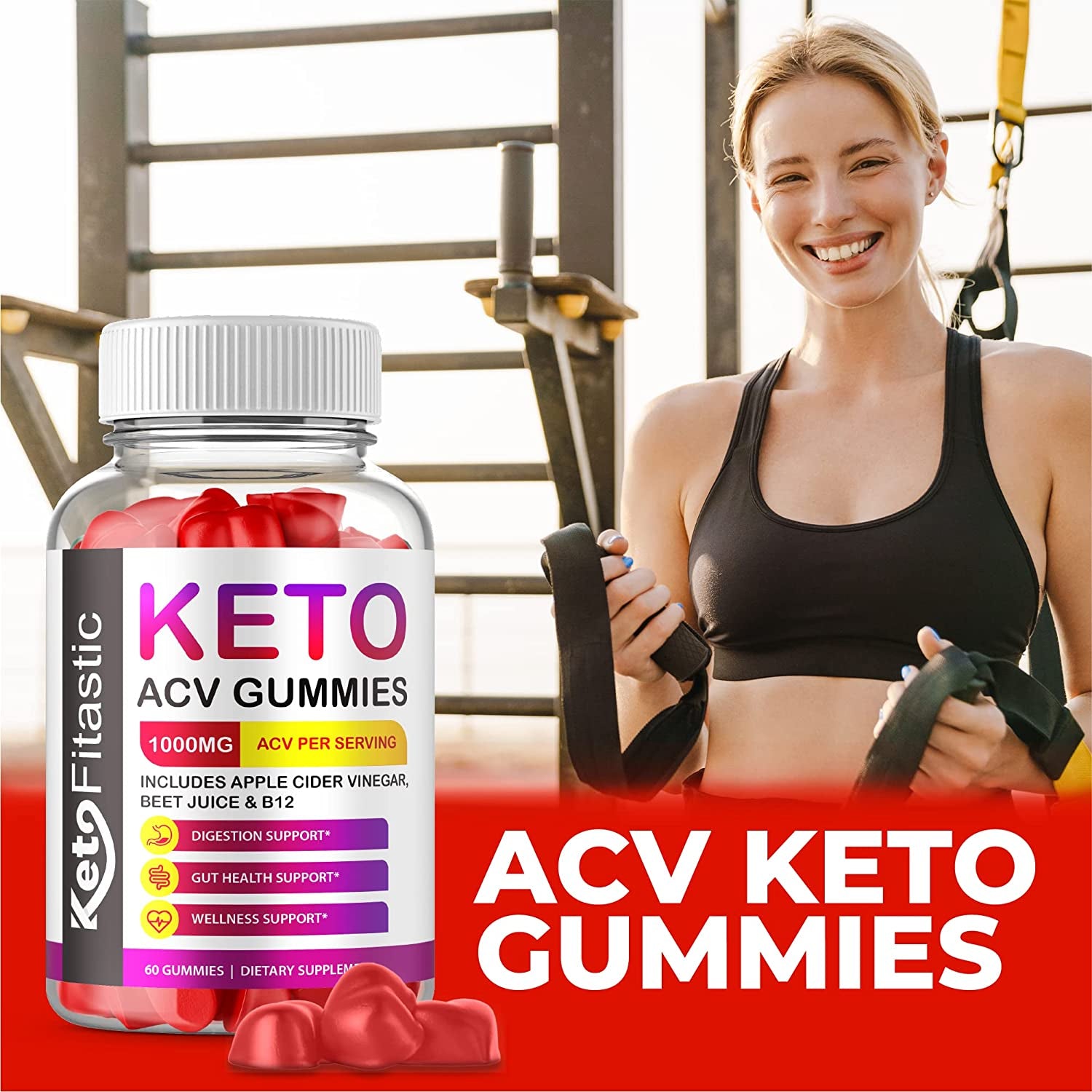 (3 Pack) Keto Fitastic Gummies - Official Formula, Vegan, Non GMO - Keto Fitastic ACV Gummies with Apple Cider Vinegar, Fitastic Keto ACV Gummies, Ketofitastic ACV Keto Gummies with (180 Gummies)