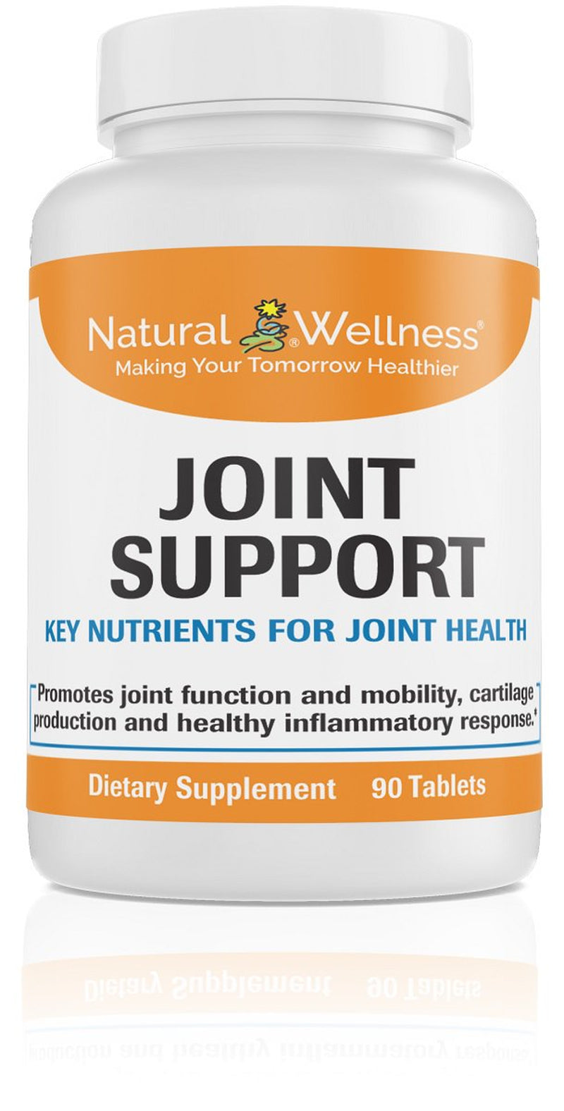 Natural Wellness Joint Support - Glucosamine, Chondroitin, MSM W/ Turmeric - Promotes Healthy Joints, Supports Comfortable Movement & Collagen Formation - 90 Tablets: 30-Day Supply