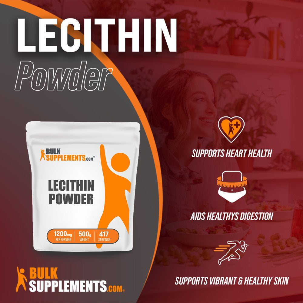 Bulksupplements.Com Lecithin Powder - Lactation Support - Soy Lecithin Powder - Milk Flow Supplements (500 Grams - 1.1 Lbs)