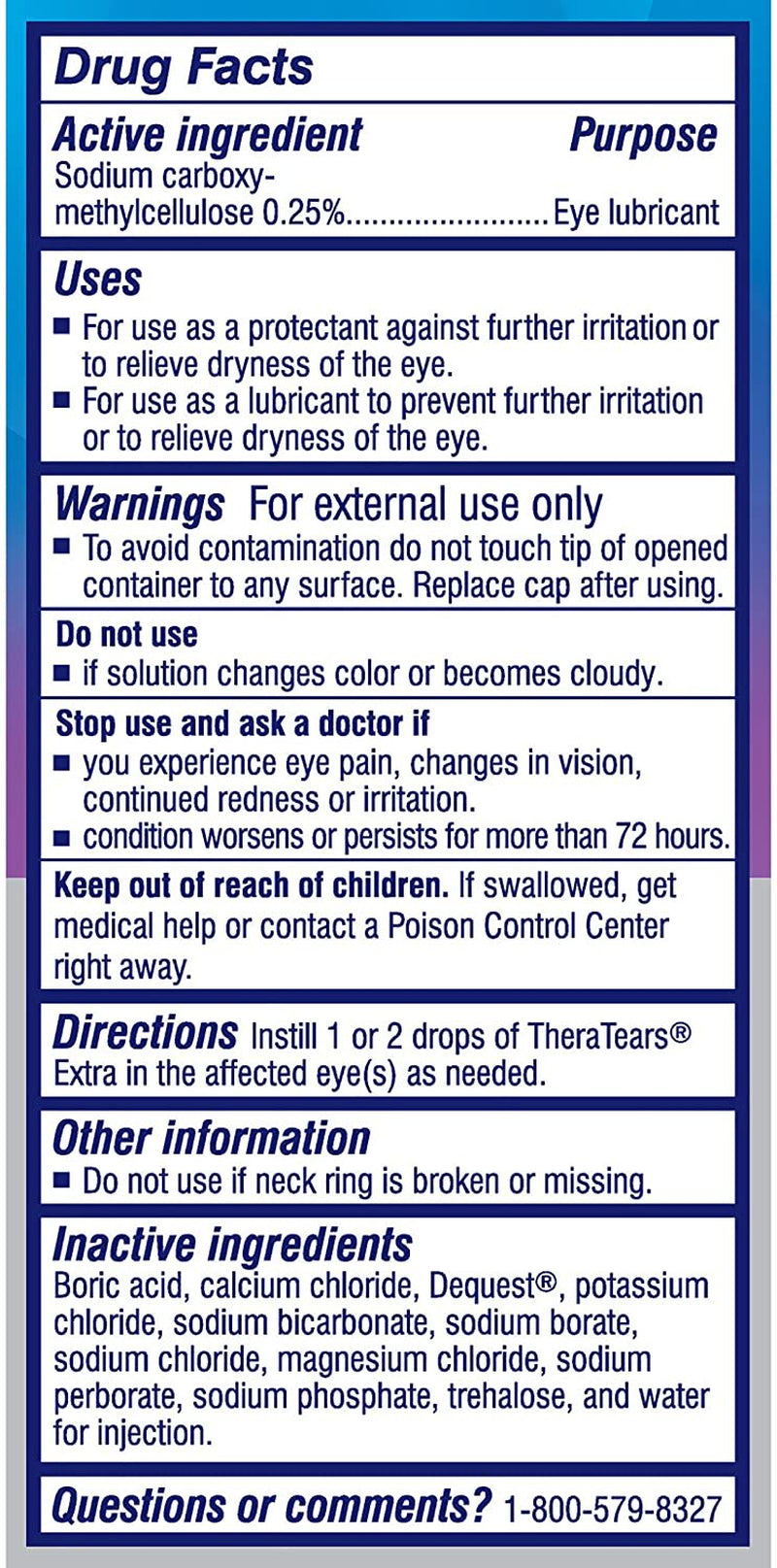 Theratears Extra TM Dry Eye Therapy Lubricant Eye Drops, 0.5 Oz (Pack of 2)