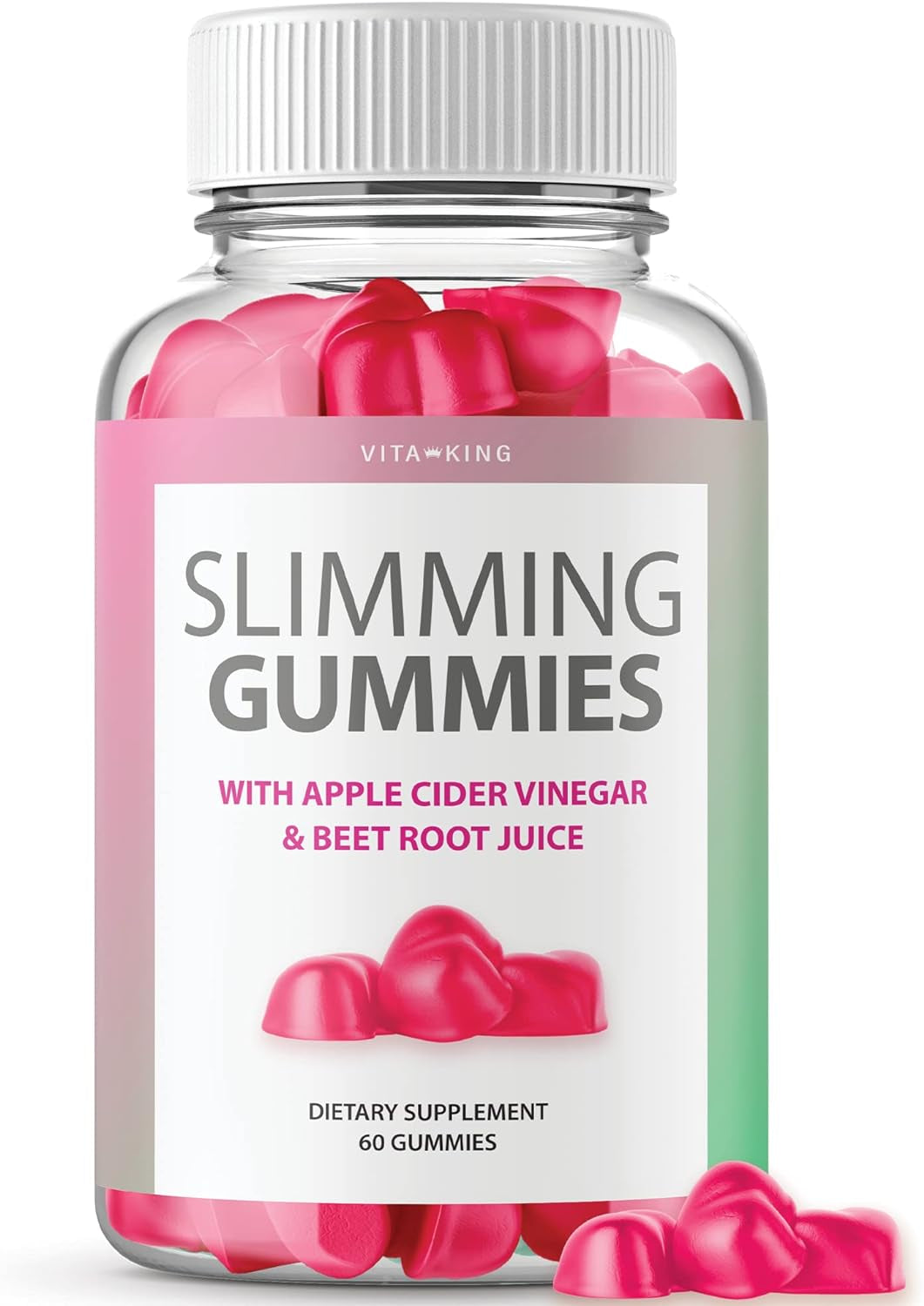 (Official) Slimming Gummies with Apple Cider Vinegar It Works for ACV - Gut Health - Detox Tummy Cleanse - Proven Ingredients, Beet Root, Pomegranate (60 Gummies)