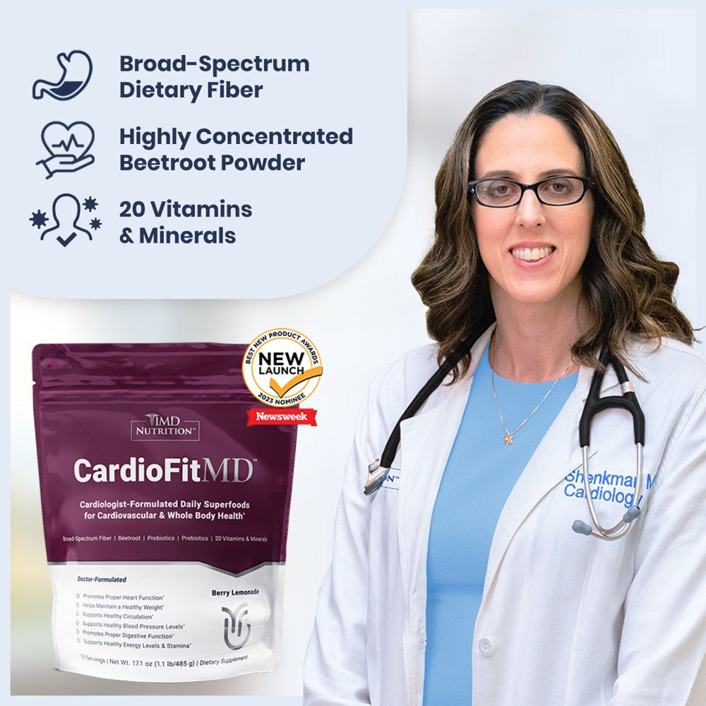 1MD Nutrition Cardiofitmd for Cardiovascular & Whole-Body Health | with Beetroot Powder & Fiber | 30 Servings