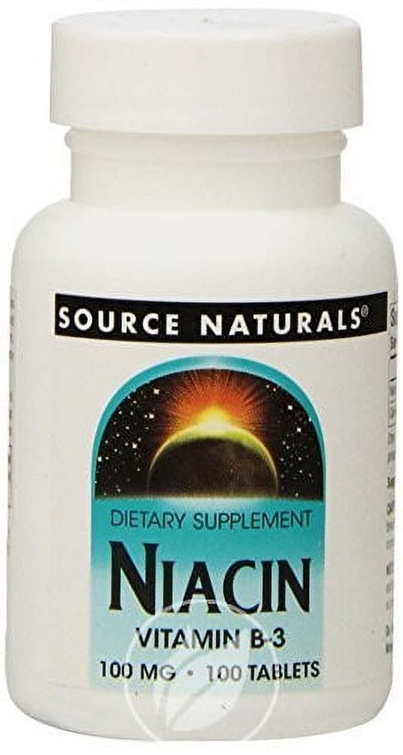 (2 Pack) Source Naturals Niacin 100Mg 100T