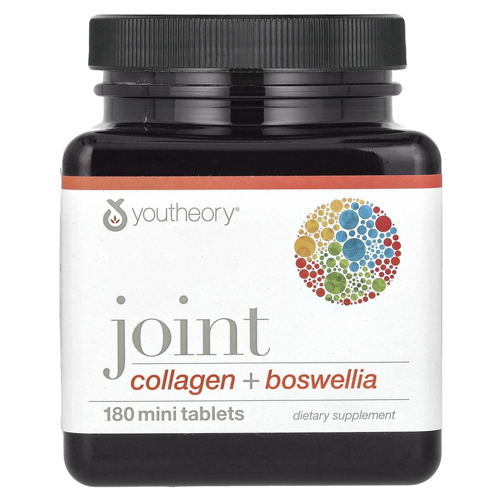 Youtheory Joint Collagen + Boswellia Dietary Supplement, 180 Count