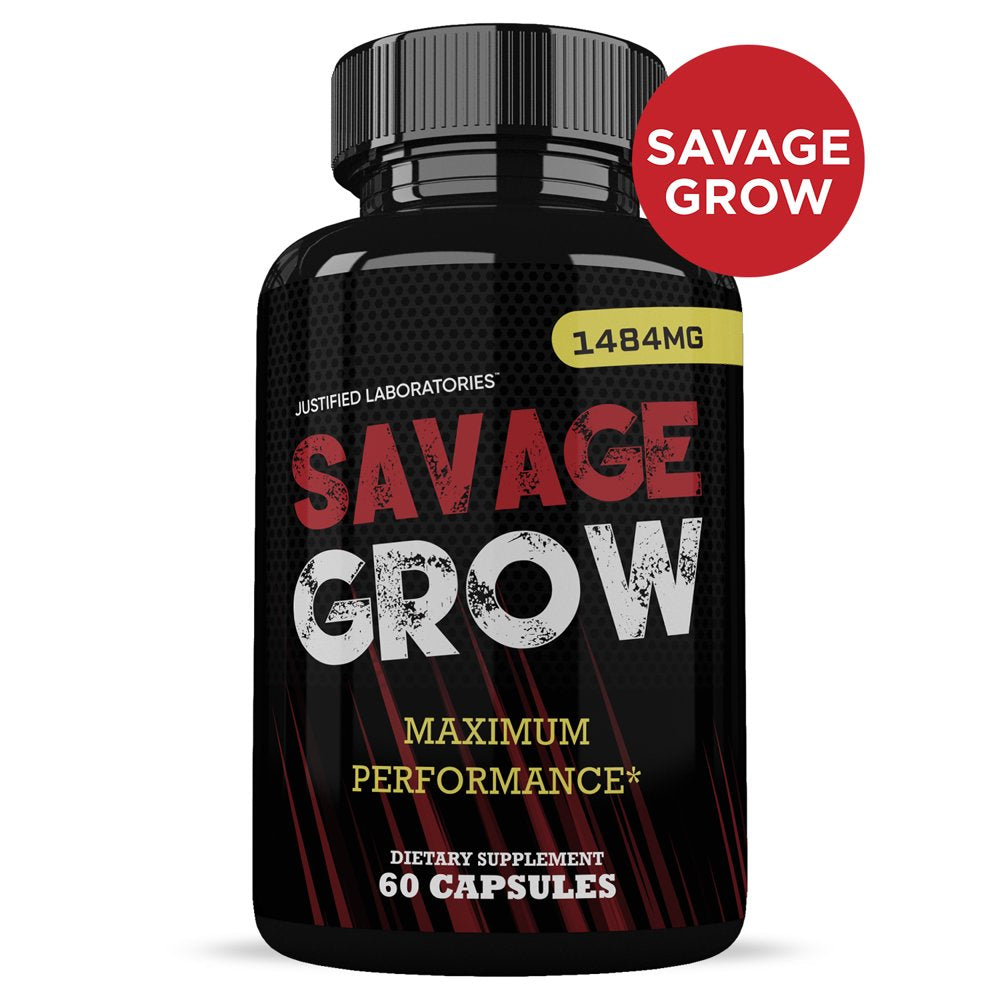 (5 Pack) Savage Grow Men’S Health Supplement 1484Mg 300 Capsules