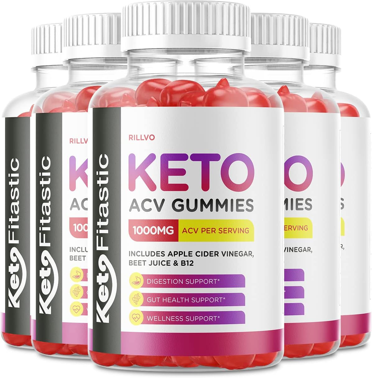 (5 Pack) Keto Fitastic ACV Gummies - Advanced Formula Fitastic Keto Apple Cider Vinegar Gummies (5 Pack)