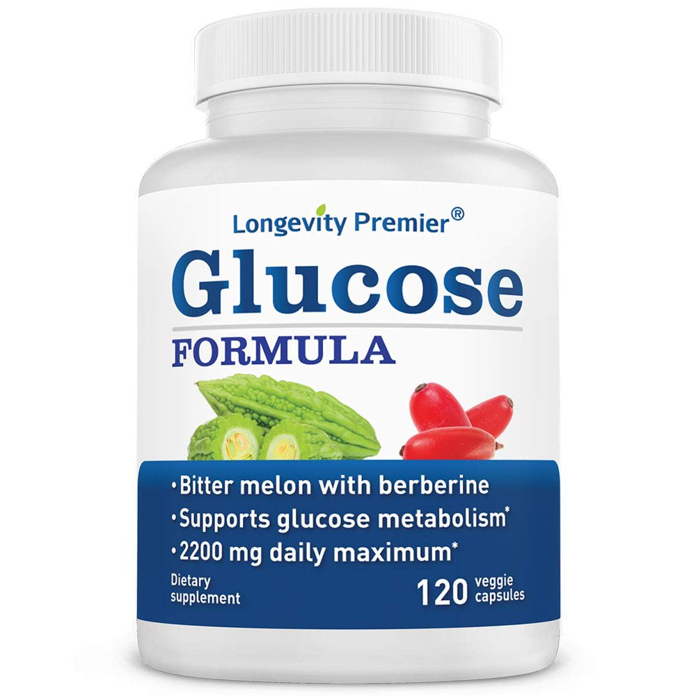 Longevity Glucose Formula - Supports Glucose Metabolism. - Berberine, Bitter Melon, Cinnamon and More.