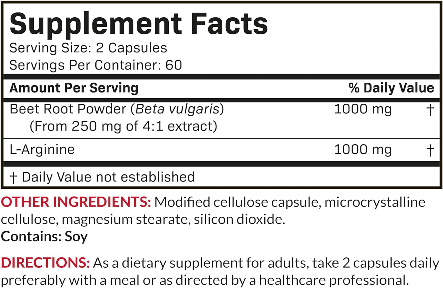 Futurebiotics Beet Root + L-Arginine 2000 MG, Non-Gmo, 120 Vegetarian Capsules