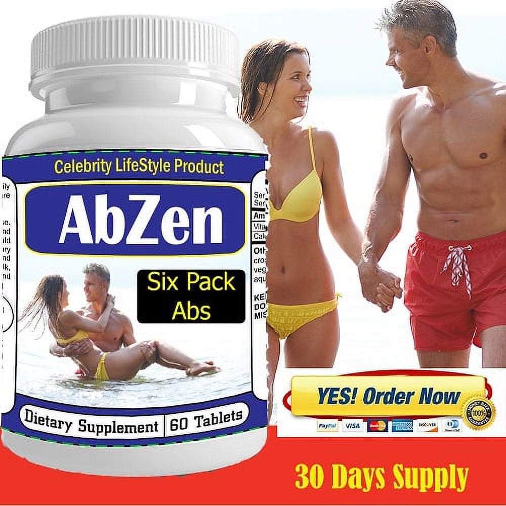 Abzen- Natural Detox Diet Pills for Men and Women, Weight Loss & Appetite Suppressant- 60 Pills